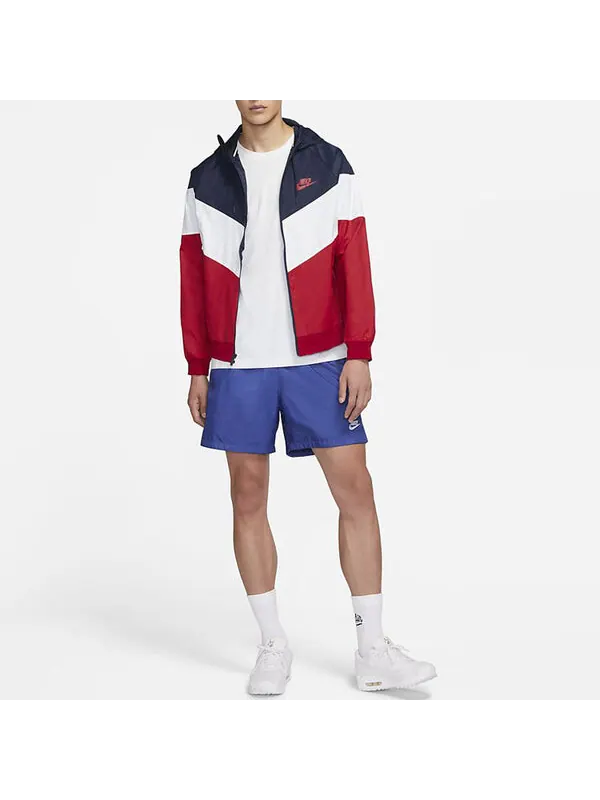 Куртка Nike Sportswear Windrunner Casual hooded track Jacket Navy Blue Dark — изображение 3 из 4, темный