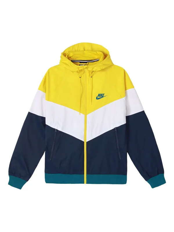 Куртка Nike Sportswear Windrunner Colorblock Casual hooded track Jacket Yellow — изображение 1 из 4, желтый