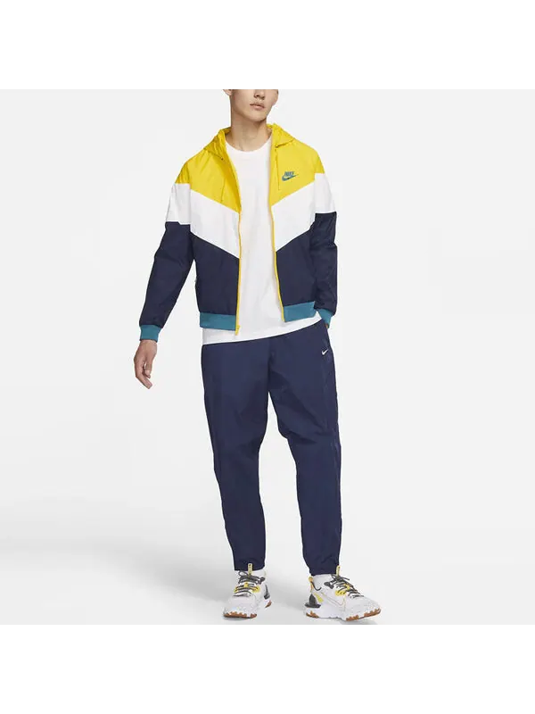 Куртка Nike Sportswear Windrunner Colorblock Casual hooded track Jacket Yellow — изображение 3 из 4, желтый