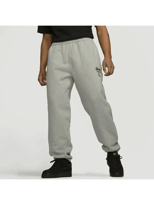 Брюки x nike nrg zr fleece pants 'heather grey' Stussy — 3