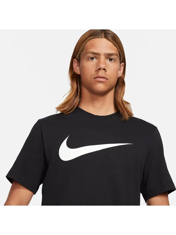 Футболка спортивная одежда swoosh футболка Nike — изображение 3 из 4, черный/белый