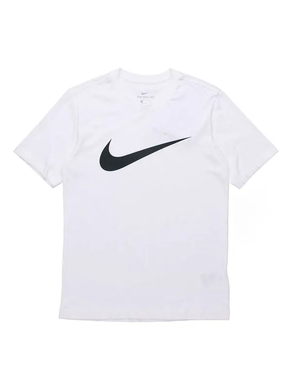 Футболка men's as nsw tee icon swoosh casual sports round neck short sleeve white t-shirt Nike — изображение 1 из 4, белый