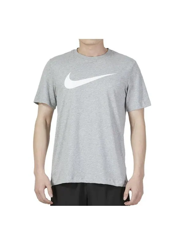 Футболка Nike Logo short-sleeved 'Grey' — изображение 1 из 3, серый