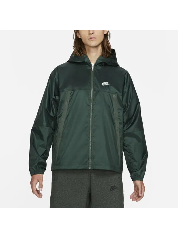 Куртка Nike Running Sports Windproof Woven Hooded Jacket Green — изображение 3 из 4, зеленый
