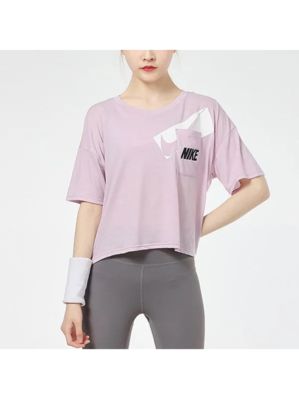 Футболка dri fit свободные с круглым вырезом алфавит короткий рукав Nike — изображение 3 из 4, красный