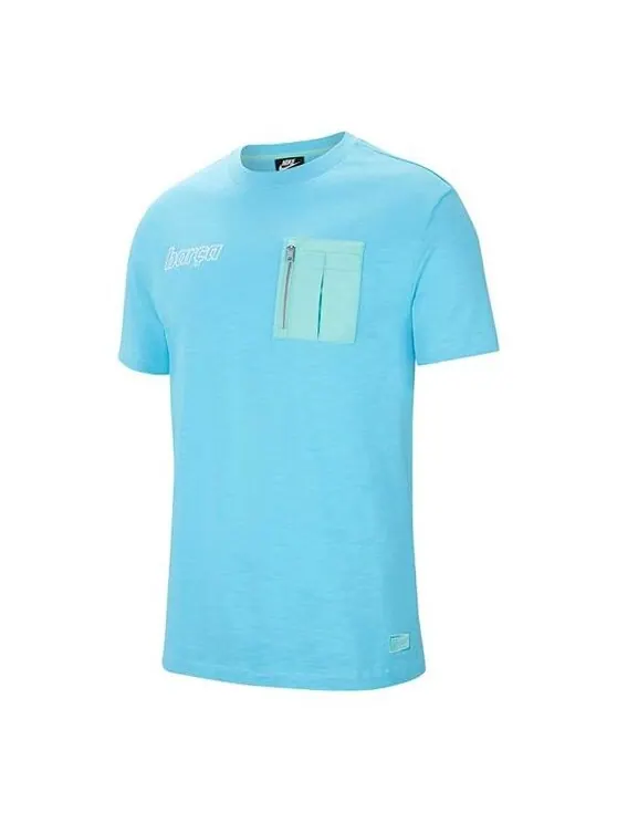 Футболка sportswear fc barcelona pocket training t-shirt 'blue' Nike — изображение 1 из 3, синий