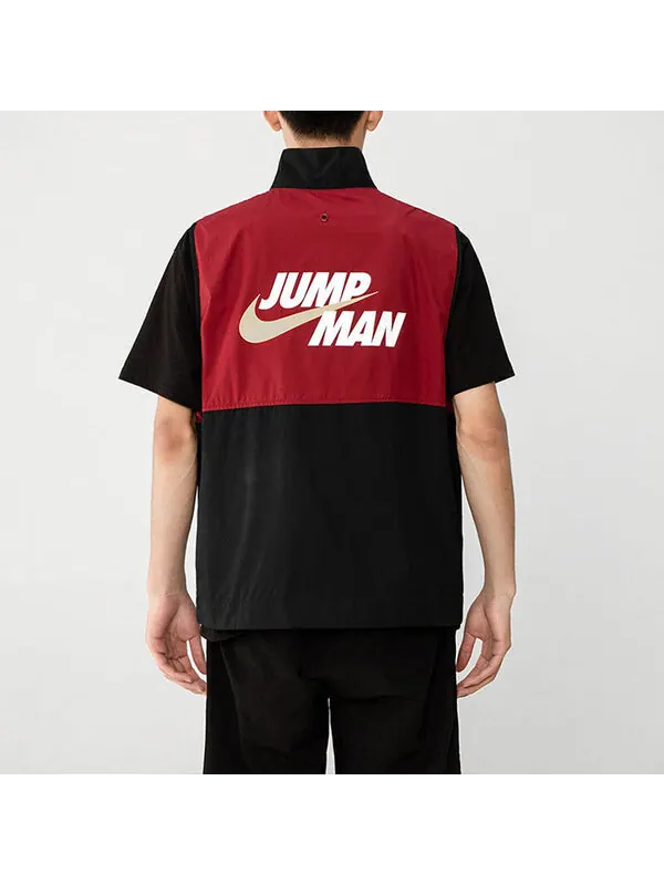 Жилет повседневный алфавитный принт молния сращивание жилет Air Jordan — изображение 4 из 4, черный