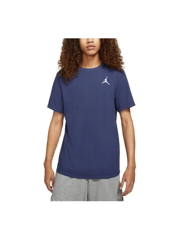 Футболка Jumpman футболка с коротким рукавом Air Jordan — изображение 1 из 3, темно-синий/белый