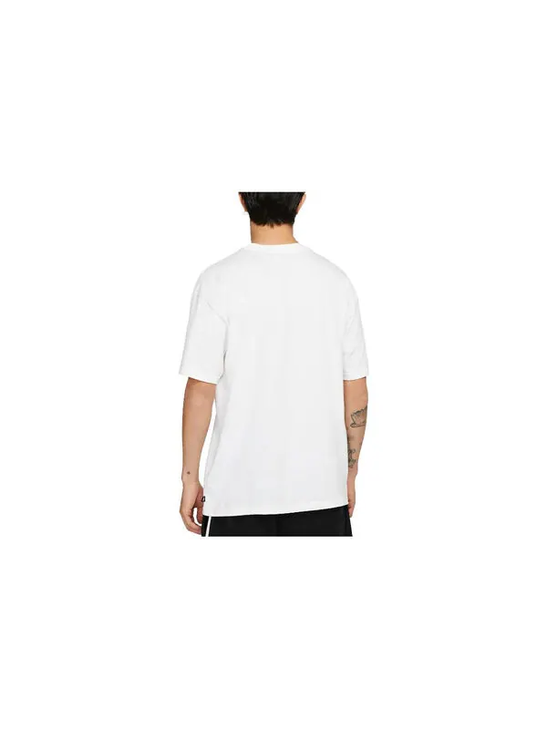Футболка sb logo t-shirt 'white' Nike — изображение 3 из 3, белый/черный