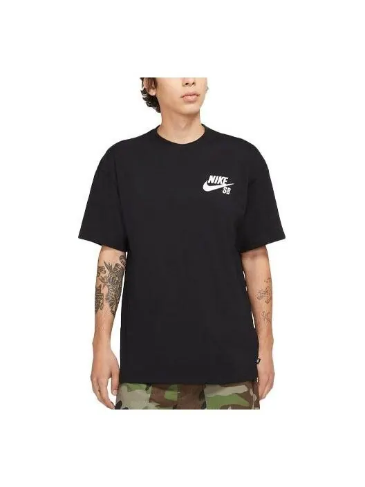 Футболка men's sb logo printing sports skateboard short sleeve black t-shirt Nike — изображение 1 из 3, черный