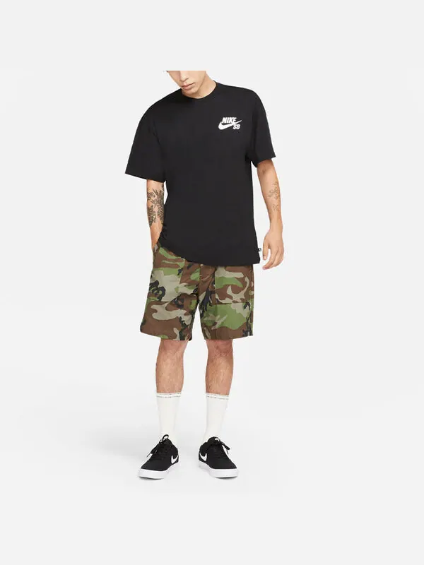 Футболка men's sb logo printing sports skateboard short sleeve black t-shirt Nike — изображение 3 из 3, черный
