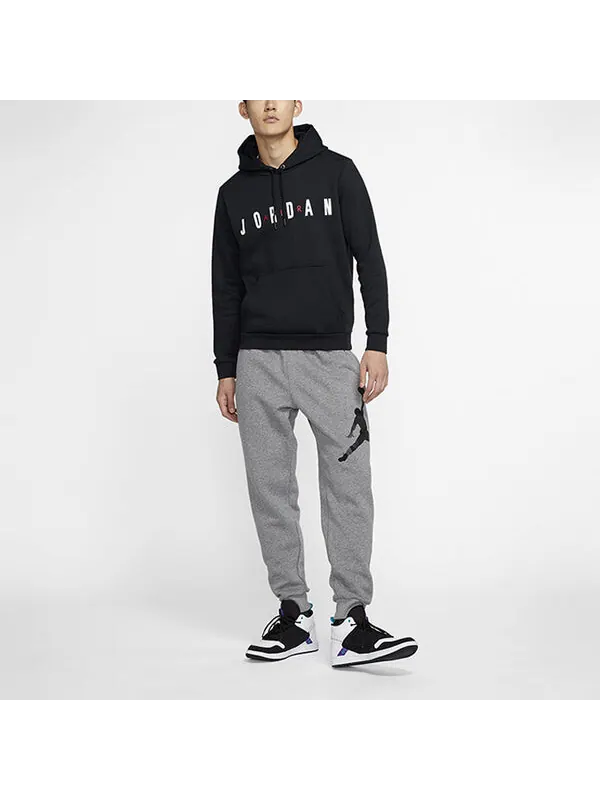 Толстовка Air Jordan Alphabet Athletic Hoodie Men's Black Gift for Him — изображение 3 из 4, черный