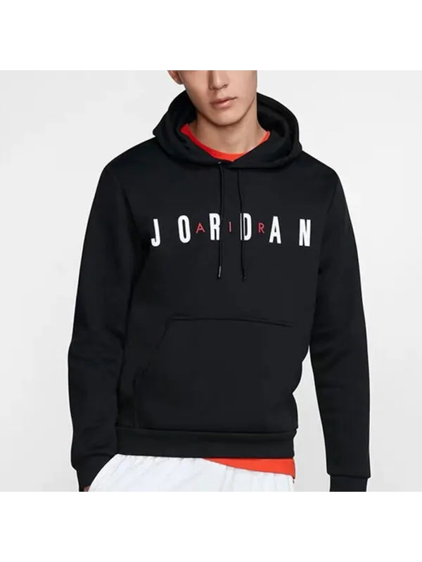 Толстовка Air Jordan Alphabet Athletic Hoodie Men's Black Gift for Him — изображение 4 из 4, черный