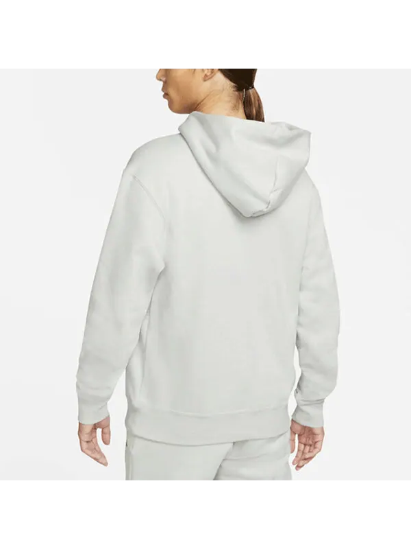 Толстовка Men's Air Jordan Logo Pattern Fleece Lined Printing Loose Light Grey — изображение 3 из 4, белый