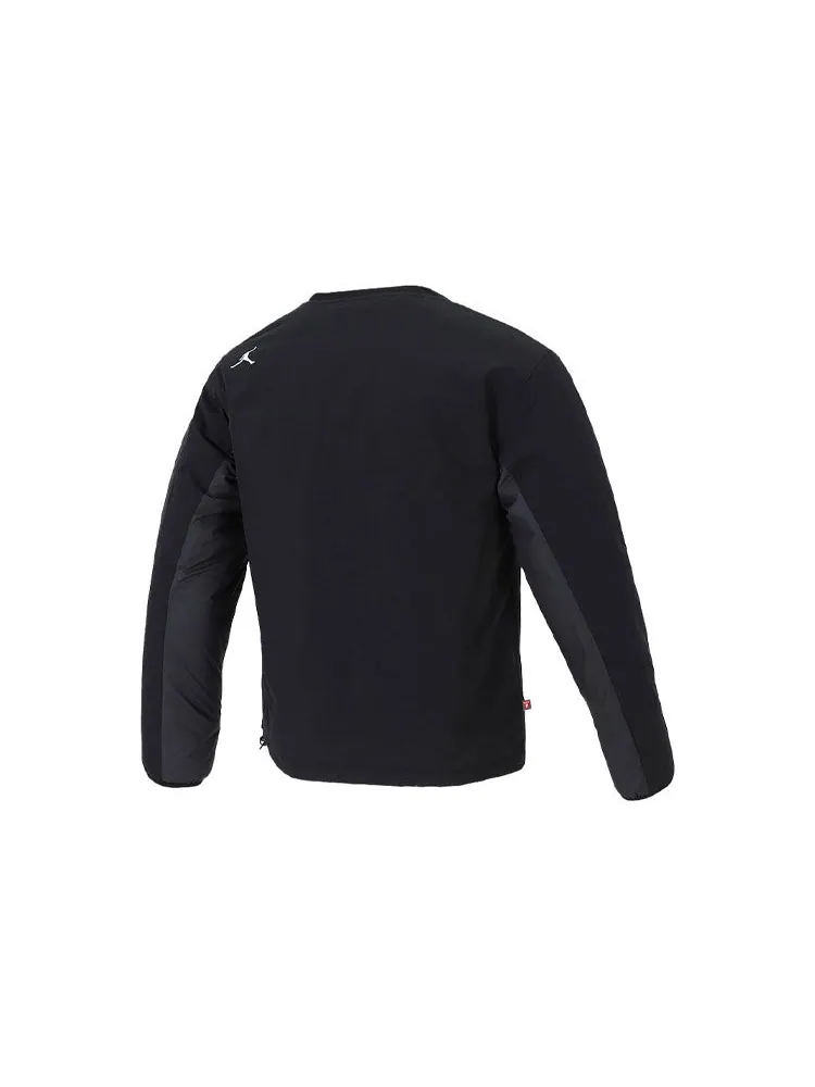 Пуловер Air Jordan 23 Engineered Contrast Color Stitching Round Neck с утеплителем — изображение 2 из 5, черный