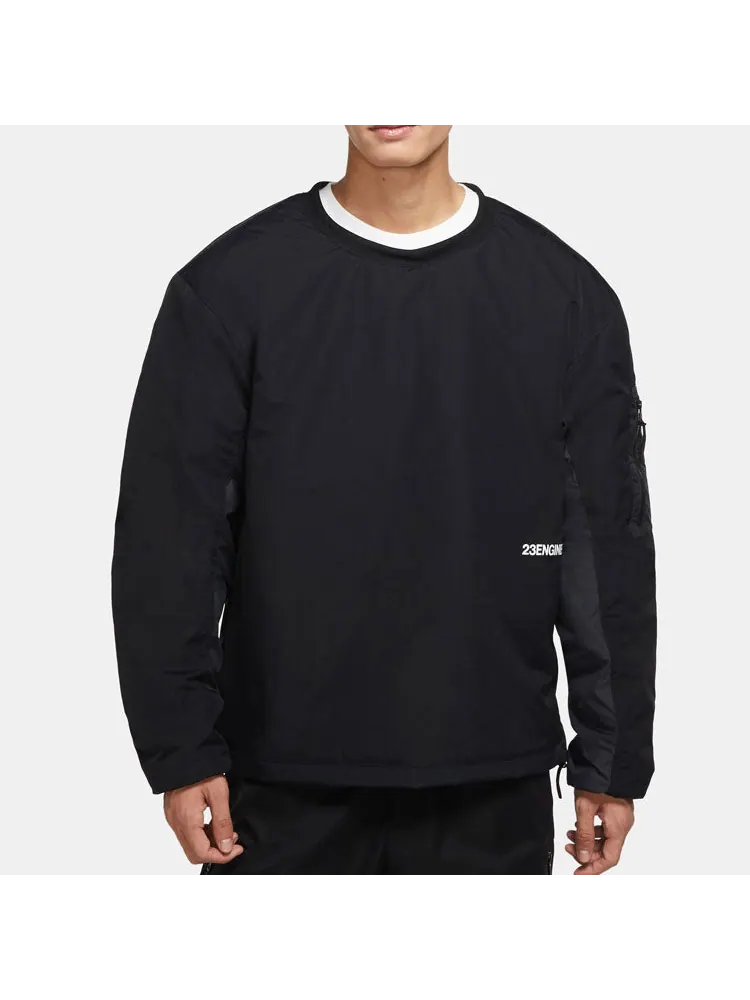 Пуловер Air Jordan 23 Engineered Contrast Color Stitching Round Neck с утеплителем — изображение 4 из 5, черный