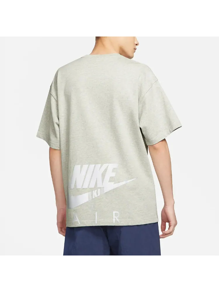 Футболка Nike x Kim Jones Crossover Air Logo Alphabet Round Neck Short Sleeve Gray T-Shirt — изображение 4 из 4, серый