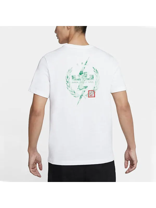 Футболка Nike LeBron logo Printing Short Sleeve White — изображение 4 из 4, белый