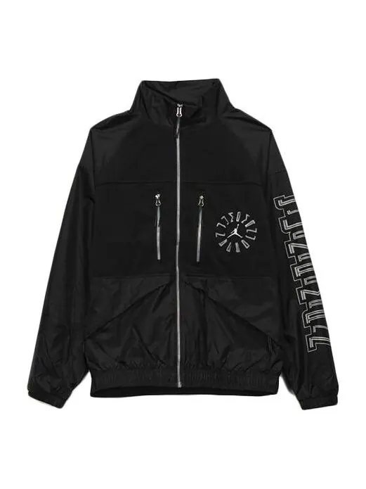 Куртка Air Jordan Printing Casual Training Lightweight Jacket Black — изображение 1 из 4, черный