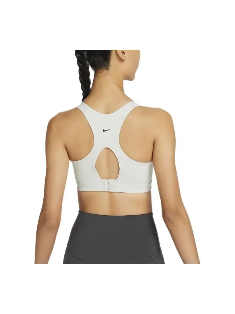 Бюстгальтер (WMNS) Nike Alpha High Support Padded Zip-Front Sports Bra 'White' — изображение 2 из 3, белый