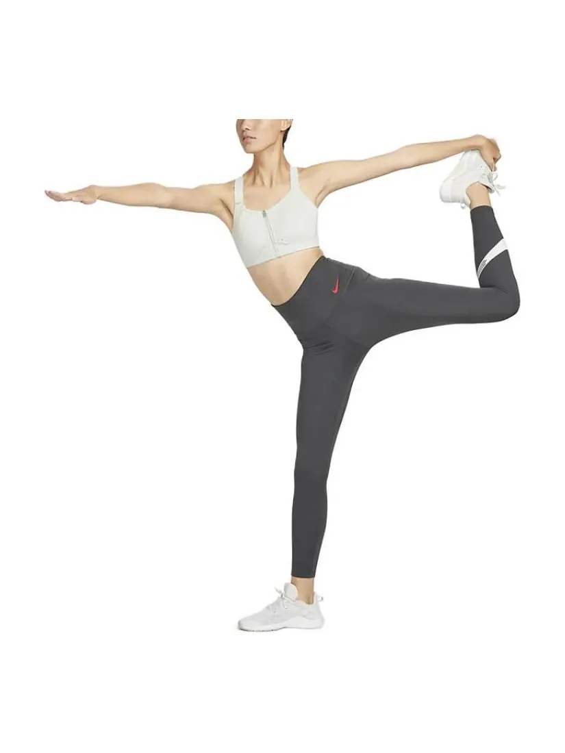 Бюстгальтер (WMNS) Nike Alpha High Support Padded Zip-Front Sports Bra 'White' — изображение 3 из 3, белый