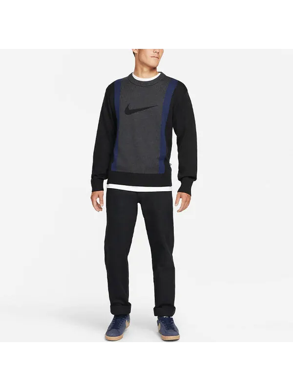 Шерстяной свитер sb skateboard colorblock круглый вырез пуловер Nike, мульитколор — изображение 3 из 3, мульти