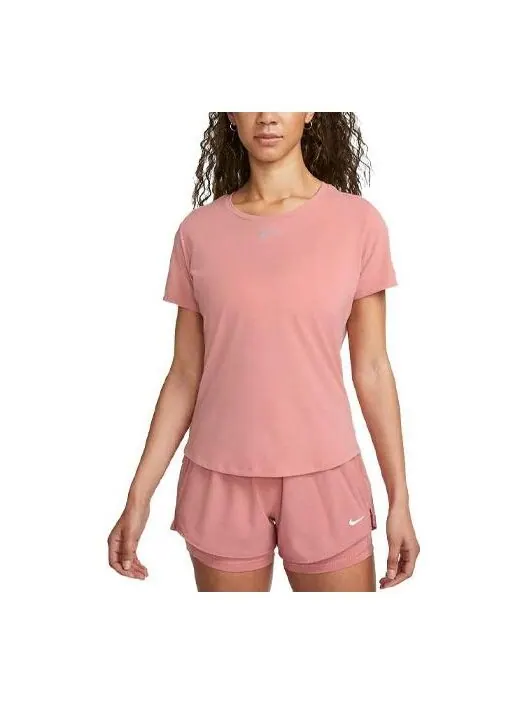 Футболка (WMNS) Nike Dri-FIT One Luxe T-shirt 'Pink' — изображение 1 из 3, розовый