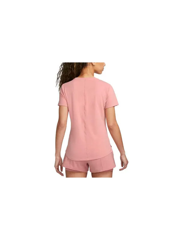Футболка (WMNS) Nike Dri-FIT One Luxe T-shirt 'Pink' — изображение 2 из 3, розовый