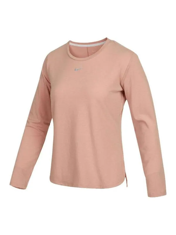 Футболка (WMNS) Nike AS W NK One LUXE DF LS STD Top Rose WHISPER — изображение 1 из 4, серый