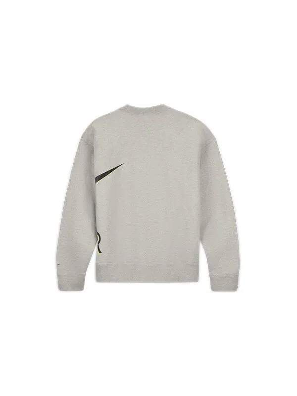 Толстовка Nike Air x Kim Jones Crossover Logo Printing Fleece Round Neck US Edition Couple Style — изображение 2 из 4, серый