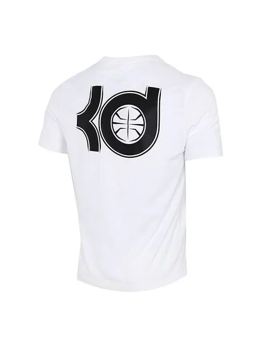 Футболка dri-fit kd durant printing sports round neck basketball short sleeve white Nike — изображение 1 из 4, белый