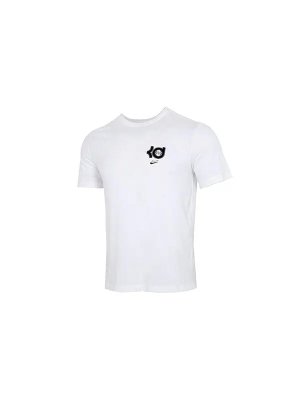 Футболка dri-fit kd durant printing sports round neck basketball short sleeve white Nike — изображение 2 из 4, белый
