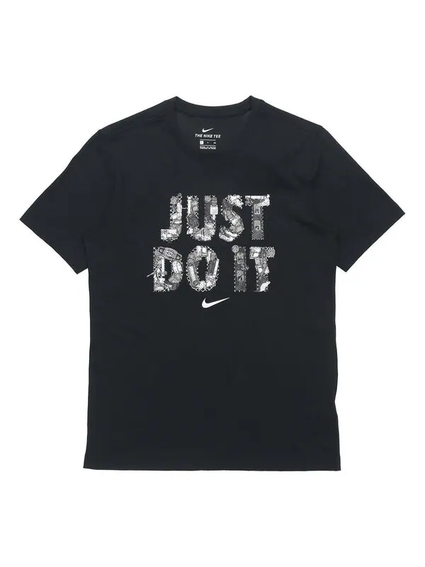 Футболка просто сделай это алфавитный принт спортивные короткий рукав Nike — изображение 1 из 4, черный