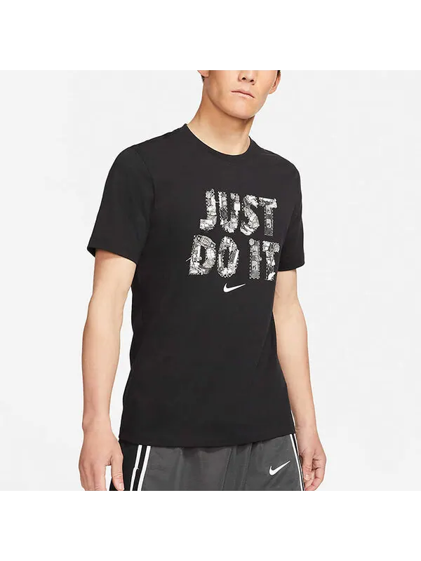 Футболка просто сделай это алфавитный принт спортивные короткий рукав Nike — изображение 4 из 4, черный