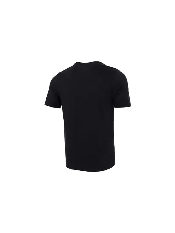 Футболка basketball sports contrasting colors printing round neck short sleeve black Nike — изображение 2 из 4, черный