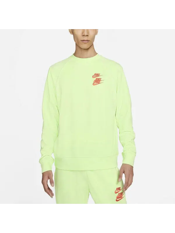 Толстовка Men's Nike Embroidered Logo Round Neck Pullover Green — изображение 3 из 4, зеленый