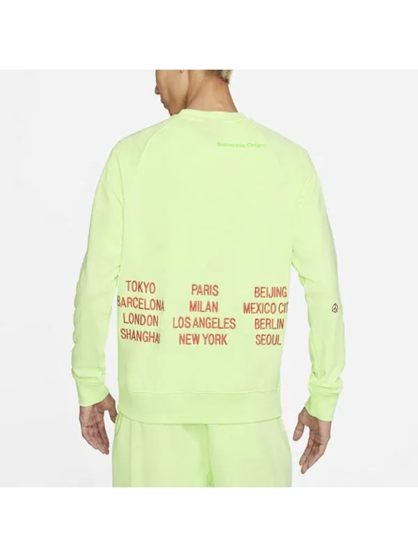 Толстовка Men's Nike Embroidered Logo Round Neck Pullover Green — изображение 4 из 4, зеленый