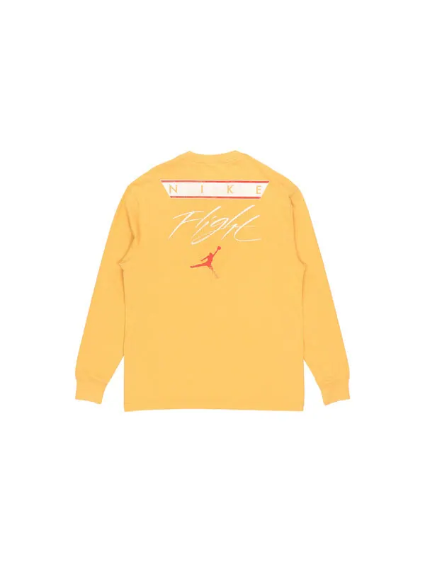 Толстовка Air Jordan Logo Print Crew-neck Sports 'Flight Yellow' — изображение 2 из 4, желтокоричневый