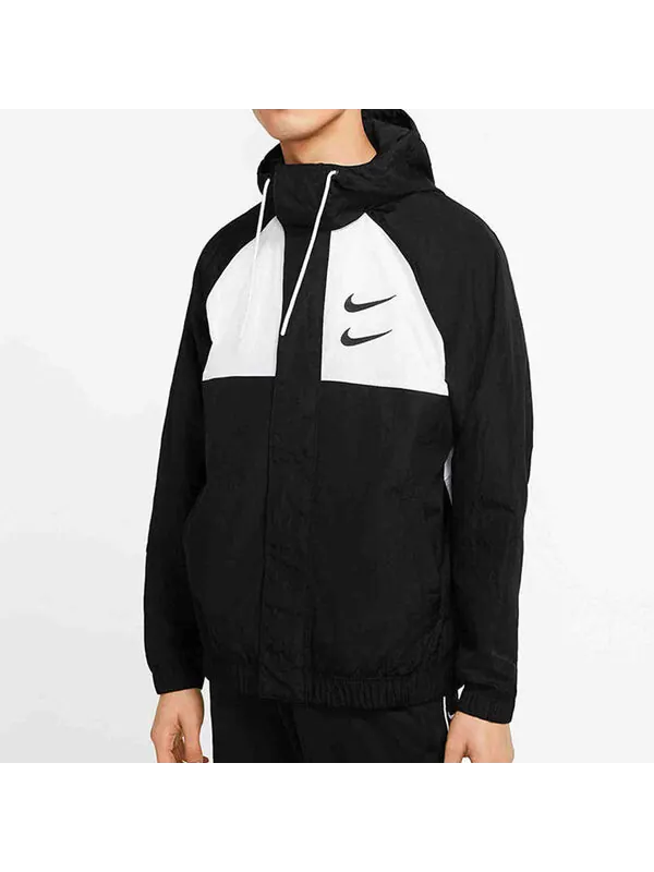 Куртка Men's Nike Windproof Sports Woven Jacket autumn Black — изображение 3 из 4, черный