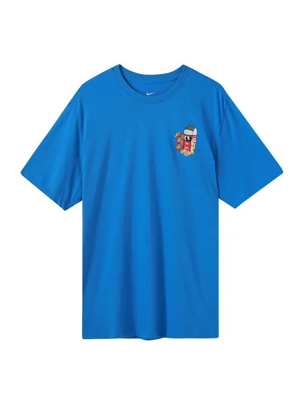 Футболка Nike Sportswear Shoe Printing Sports Round Neck Short Sleeve Blue — изображение 1 из 4, синий
