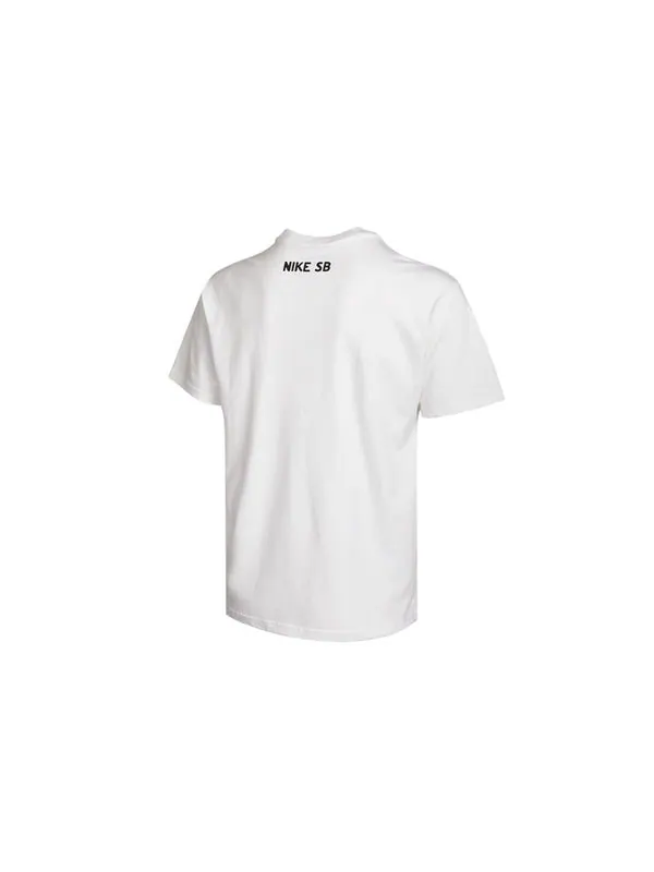 Футболка sb printing skateboard loose knit short sleeve white Nike — изображение 2 из 4, белый