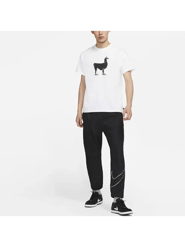 Футболка sb printing skateboard loose knit short sleeve white Nike — изображение 3 из 4, белый