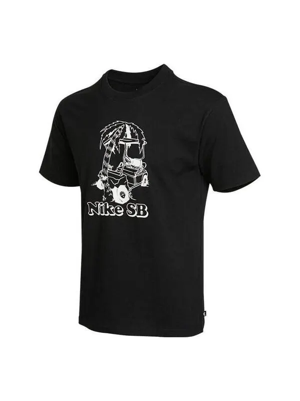Футболка Nike SB Skateboard Sports Printing Loose Knit Short Sleeve 'Black' — изображение 1 из 3, черный/мульти