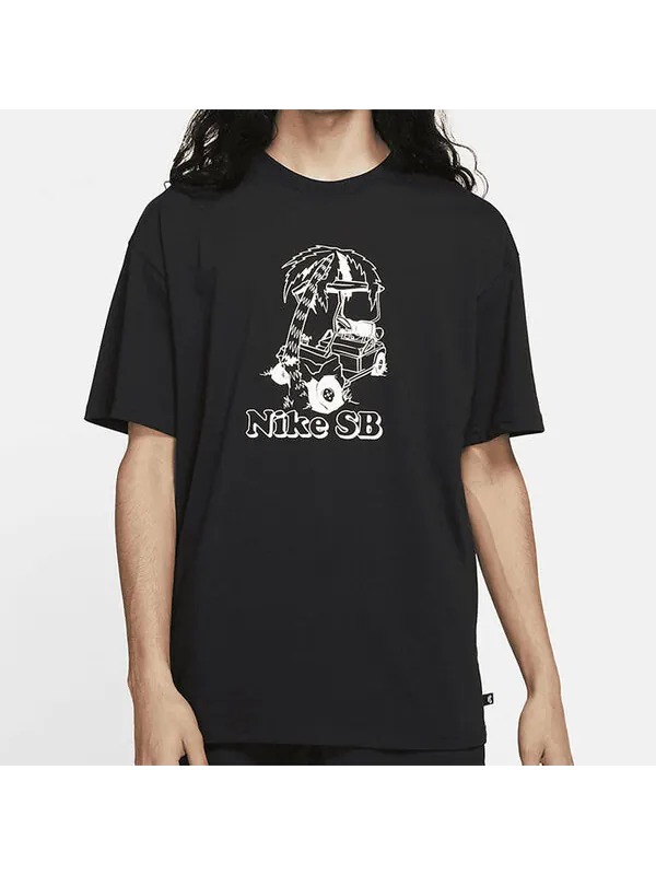 Футболка Nike SB Skateboard Sports Printing Loose Knit Short Sleeve 'Black' — изображение 2 из 3, черный/мульти