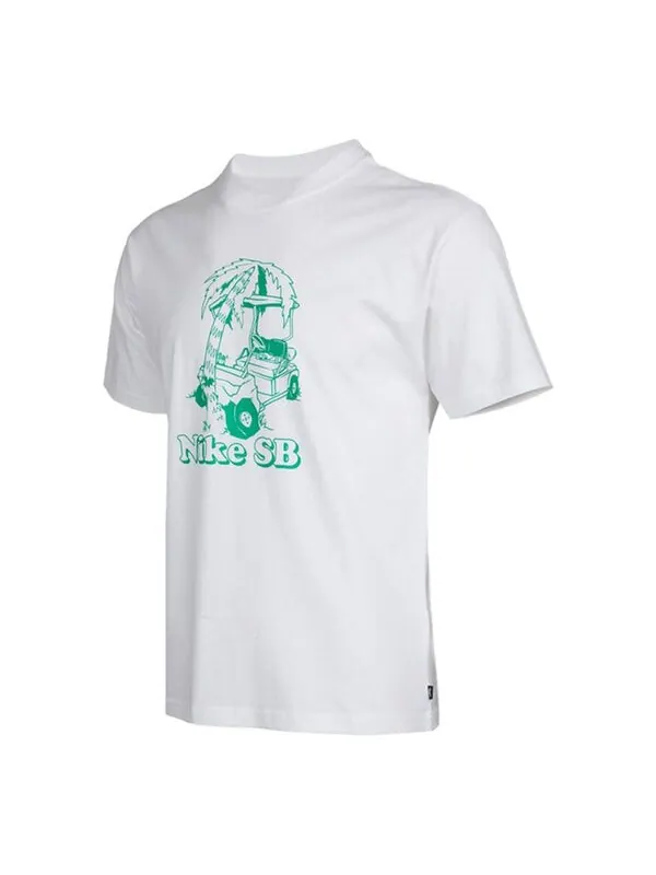 Футболка sb skateboard sports printing loose knit short sleeve white Nike — изображение 1 из 4, белый