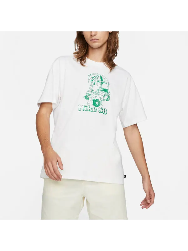 Футболка sb skateboard sports printing loose knit short sleeve white Nike — изображение 4 из 4, белый