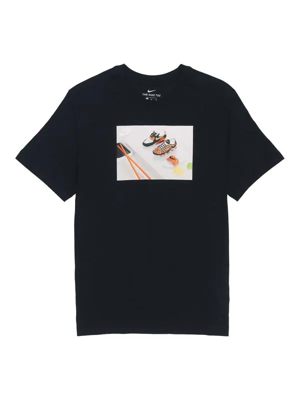 Футболка printing sports round neck short sleeve black Nike — изображение 1 из 4, черный