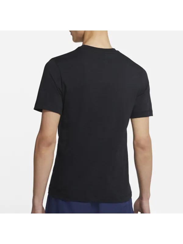 Футболка printing sports round neck short sleeve black Nike — изображение 4 из 4, черный