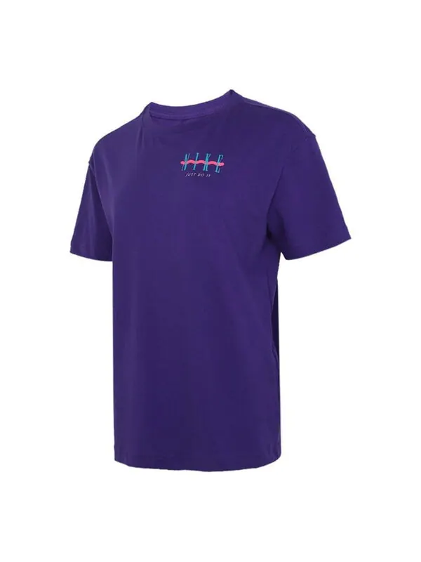 Футболка nsw tee boy винтажные спортивные тренажерные залы дышащие короткие рукава Nike — изображение 1 из 4, фиолетовый