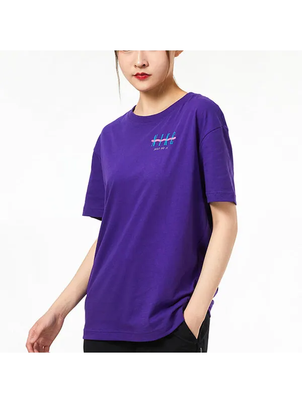 Футболка nsw tee boy винтажные спортивные тренажерные залы дышащие короткие рукава Nike — изображение 4 из 4, фиолетовый